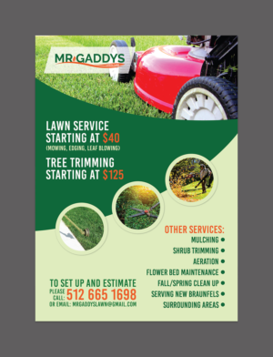 Flyer-Design von Titan Designer für Mr Gaddys Lawn Care | Design #16015988