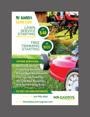 Flyer Design by Titan Solbiz for Mr Gaddys Lawn Care | Design: #16015989