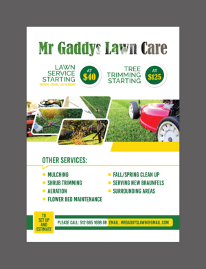 Flyer Design by Titan Solbiz for Mr Gaddys Lawn Care | Design: #16015990