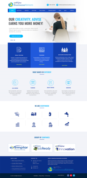 Web Design by Expert Designer for Exemplar Performance Advantage | Design: #16180826