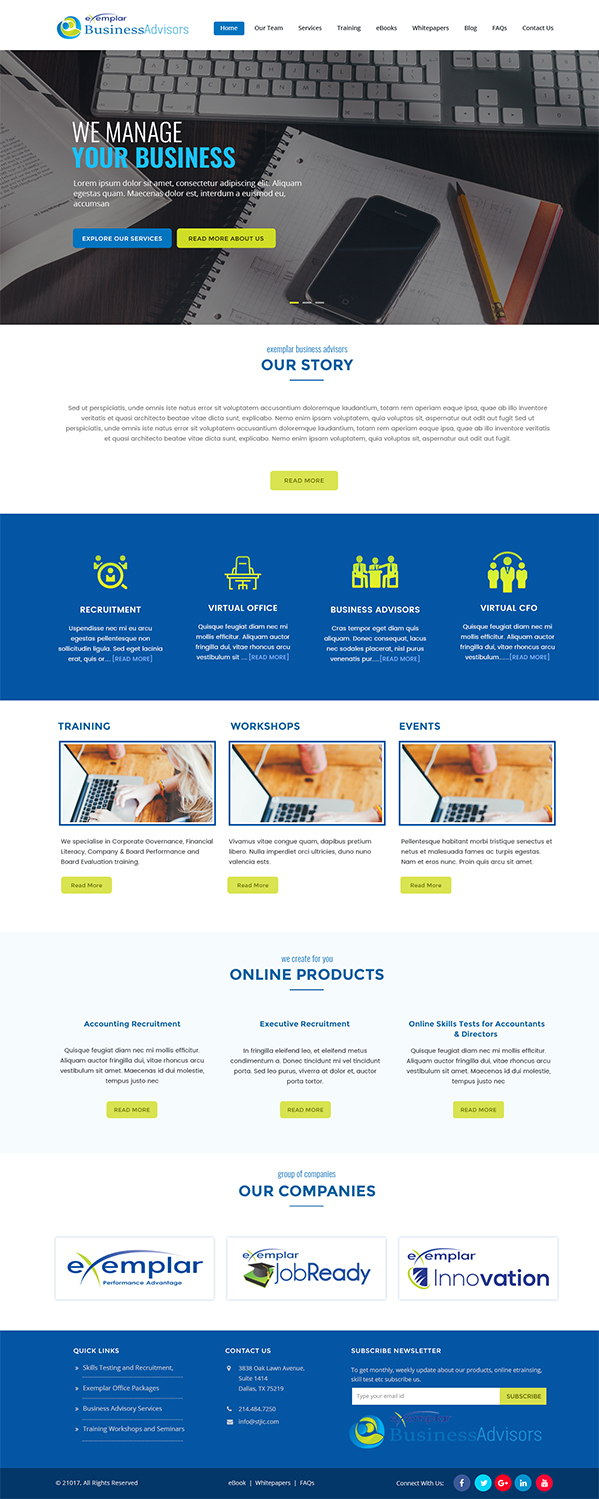 Web-Design von Expert Designer für Exemplar Performance Advantage | Design #16223065