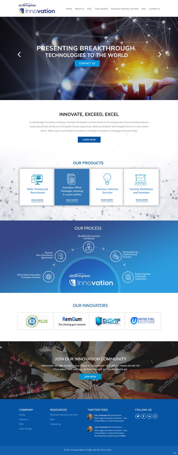 Diseño Web por pb para Exemplar Performance Advantage | Diseño #16010552