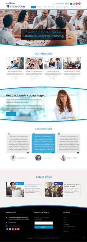 Web Design by pb for Exemplar Performance Advantage | Design: #16010561