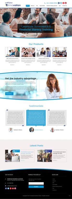 Web Design by pb for Exemplar Performance Advantage | Design: #16010562
