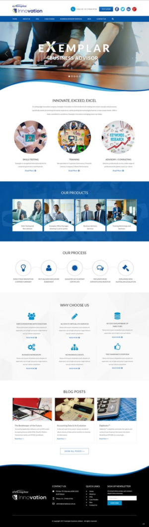 Web Design by pb for Exemplar Performance Advantage | Design: #16010586