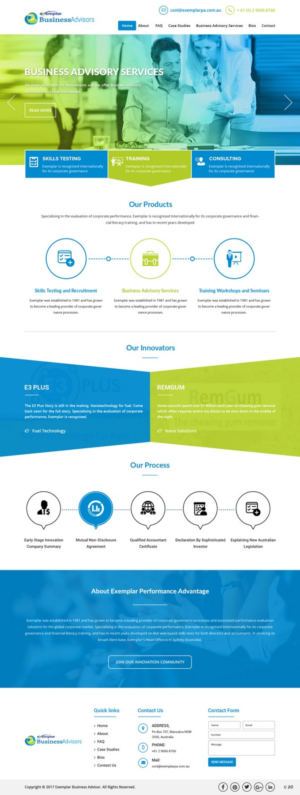 Web Design by pb for Exemplar Performance Advantage | Design: #16178868