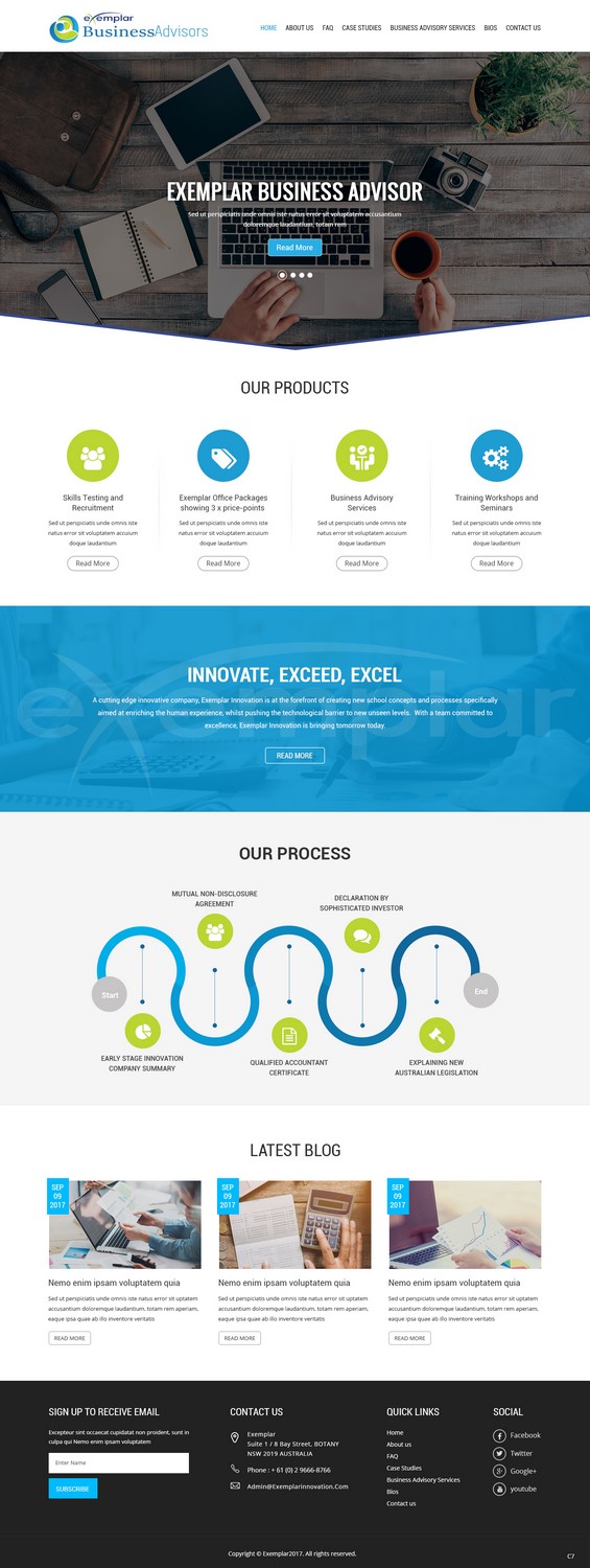 Web Design by pb for Exemplar Performance Advantage | Design #16178869