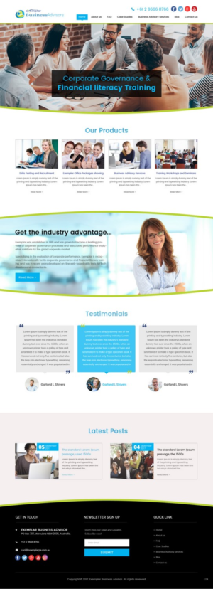 Web Design by pb for Exemplar Performance Advantage | Design: #16178870