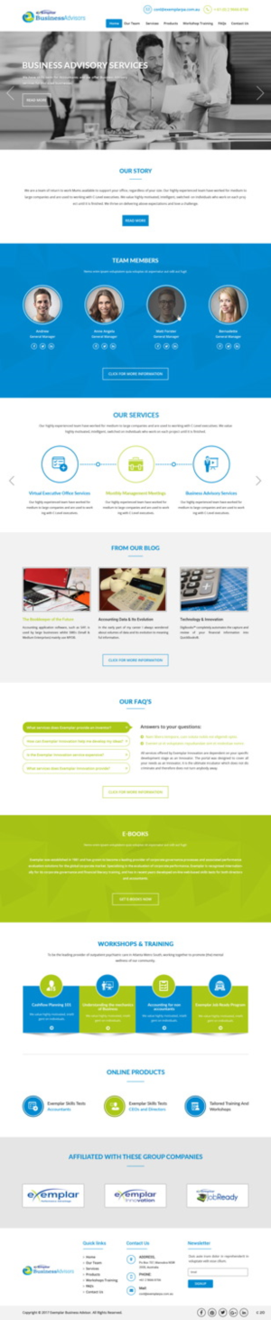 Web Design by pb for Exemplar Performance Advantage | Design: #16209125