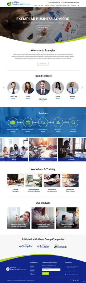 Web Design by pb for Exemplar Performance Advantage | Design: #16209126
