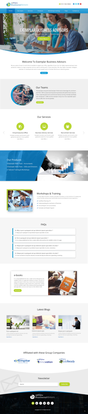 Web Design by pb for Exemplar Performance Advantage | Design: #16225916