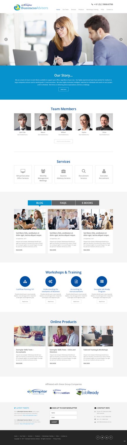 Web Design by pb for Exemplar Performance Advantage | Design #16225917