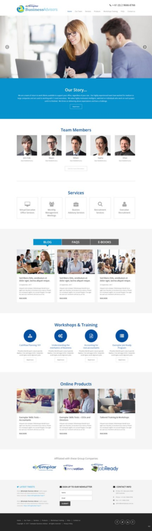 Web Design by pb for Exemplar Performance Advantage | Design: #16225917