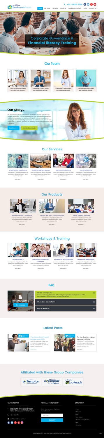 Web Design by pb for Exemplar Performance Advantage | Design #16234110