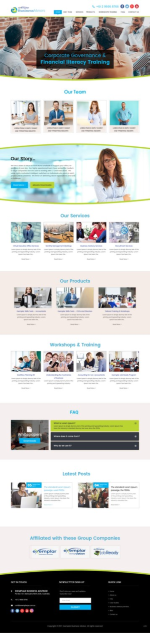 Web Design by pb for Exemplar Performance Advantage | Design: #16234110