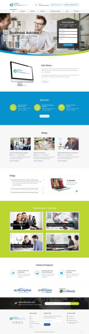 Web Design by pb for Exemplar Performance Advantage | Design: #16294597