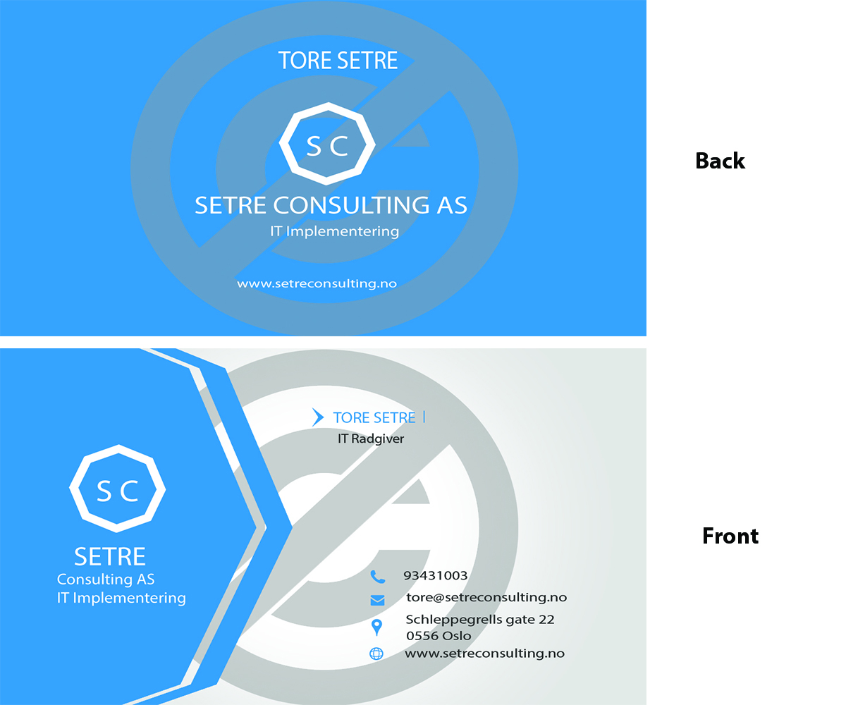 Business Card Design by Ahmer Mir for Setre Consulting as | Design #2629457