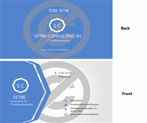 Business Card Design by Ahmer Mir for Setre Consulting as | Design #2629457