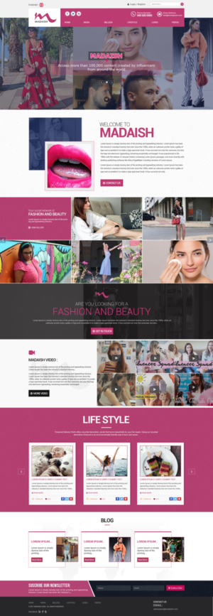 Web Design par Dream Logo Design pour Madaísh | Design : #16011136