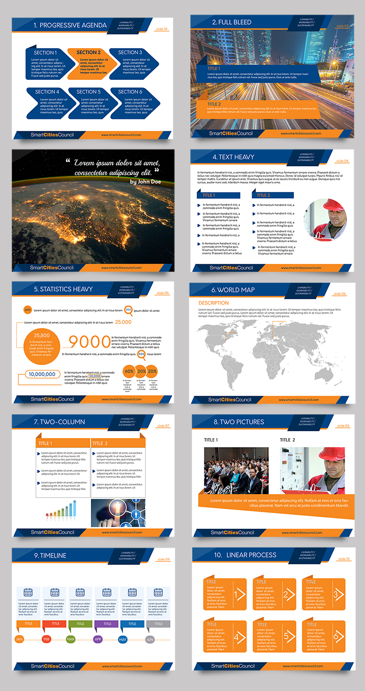 PowerPoint-Design von Maria Crangasu für Smart Cities Council  | Design #16073000