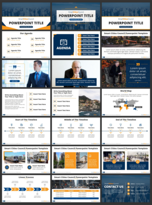 Design de PowerPoint par chachan pour Smart Cities Council  | Design : #16159800