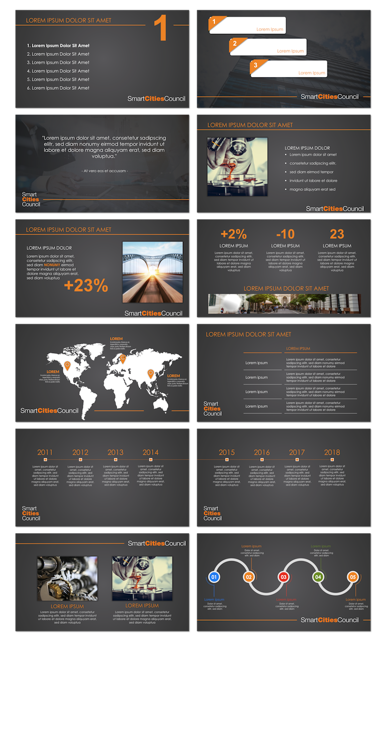 PowerPoint-Design von StonyDog Design für Smart Cities Council  | Design #16021100