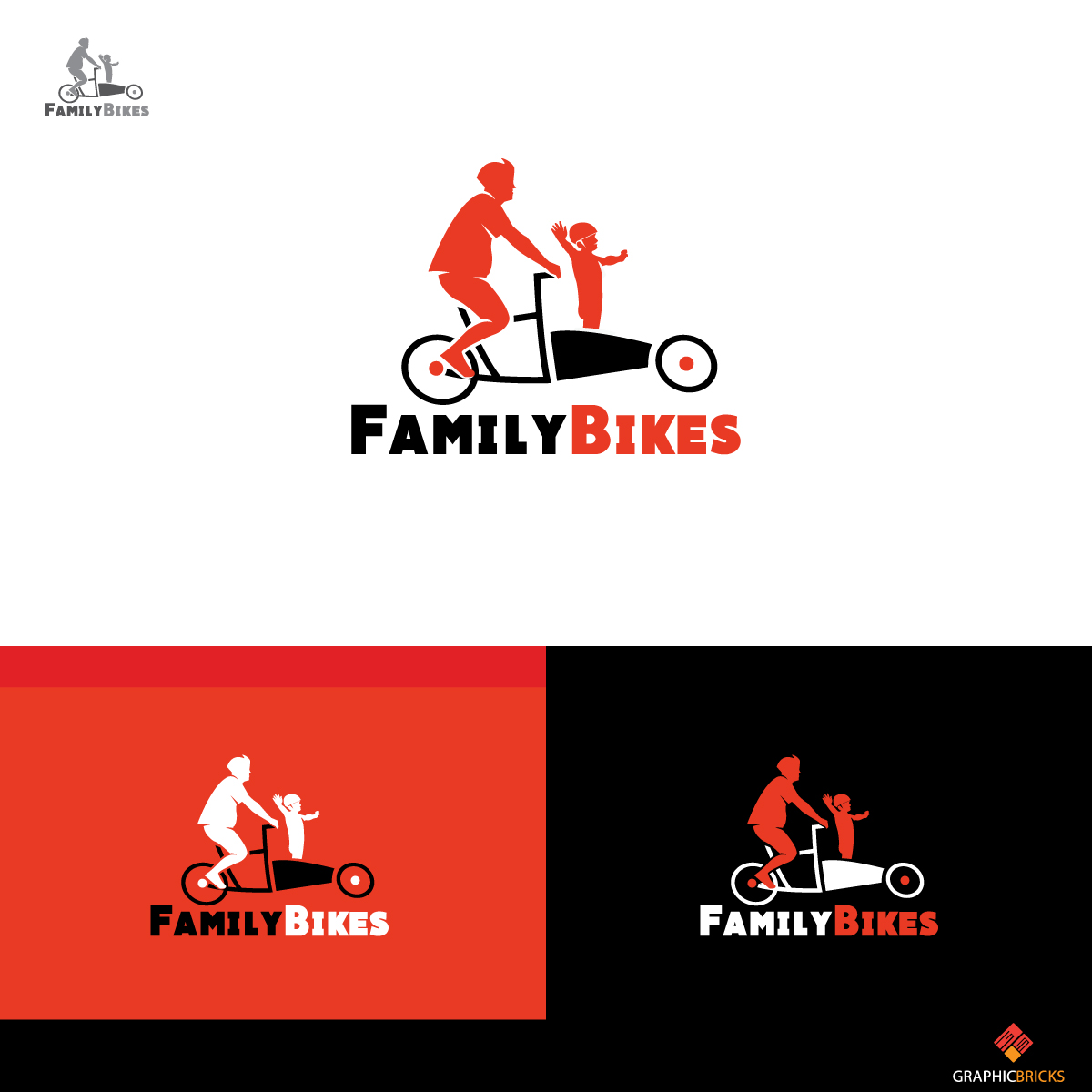 Diseño de Logo por Graphic Bricks para Familybikes Wright KG | Diseño #16024226