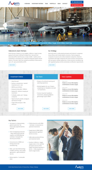 Web Design by RupalTechno for Avem Partners | Design: #16042650