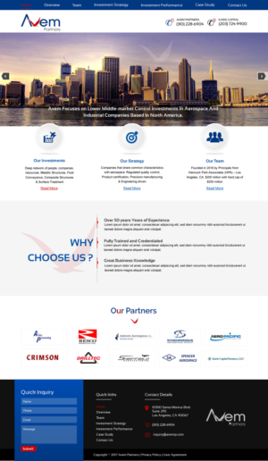 Web Design by harmi_199 for Avem Partners | Design: #16098655