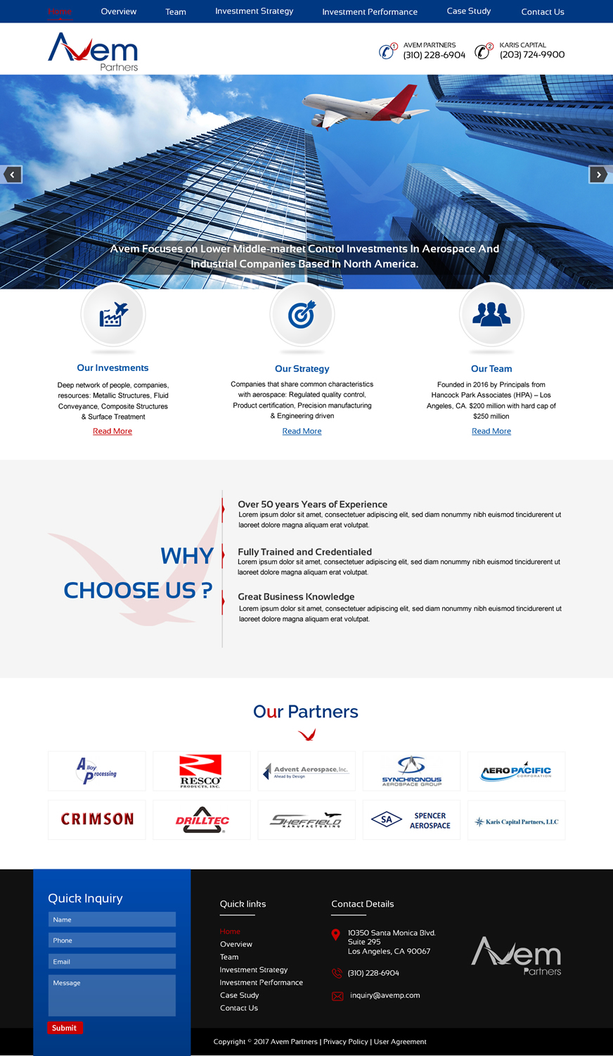 Web Design by harmi_199 for Avem Partners | Design #16098656