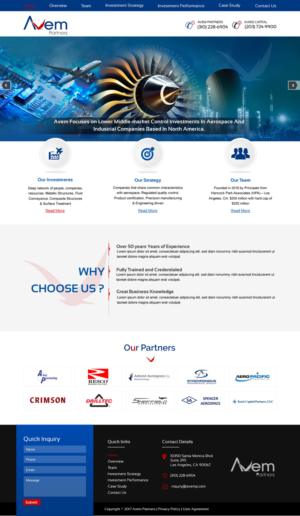 Web Design by harmi_199 for Avem Partners | Design: #16098657