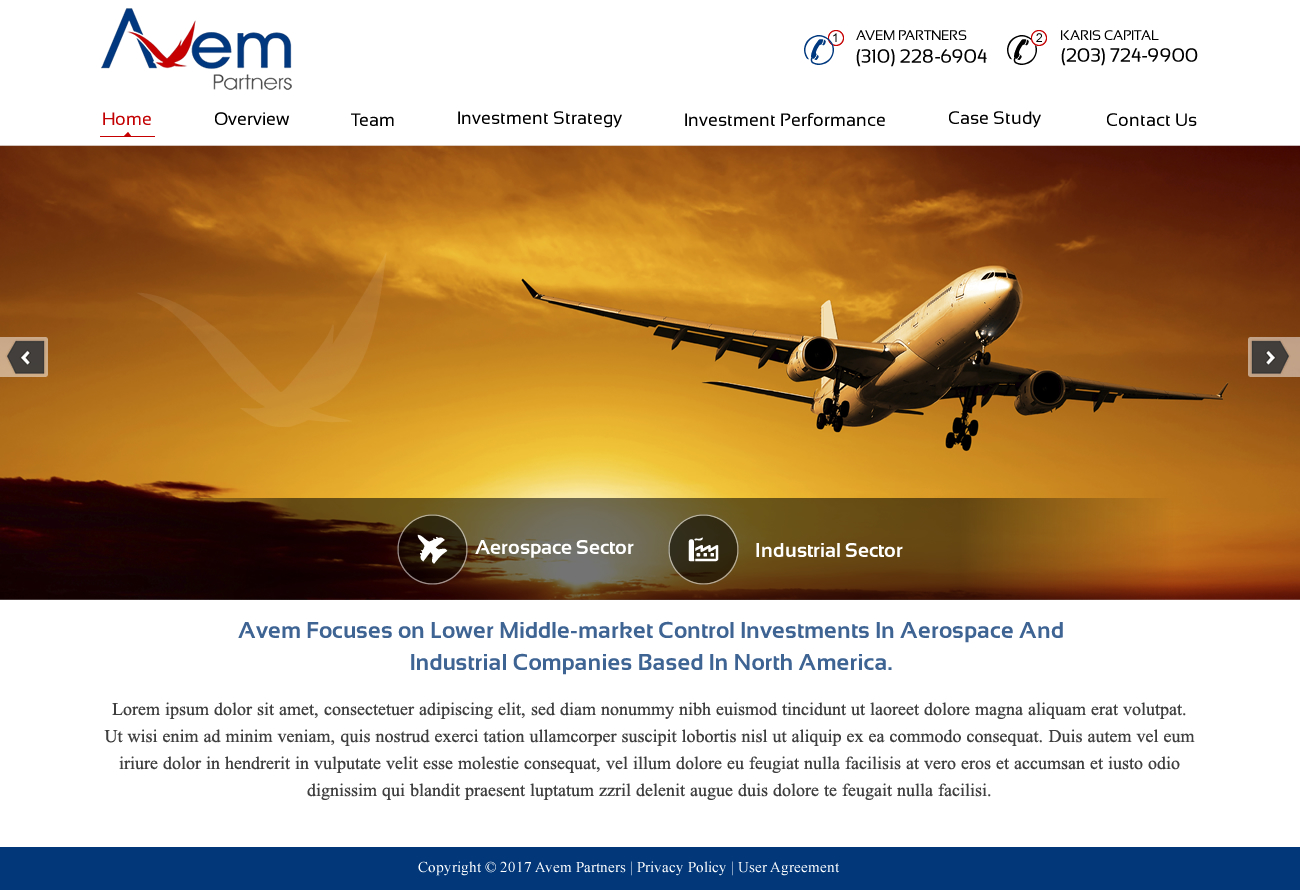 Web Design by harmi_199 for Avem Partners | Design #16255553