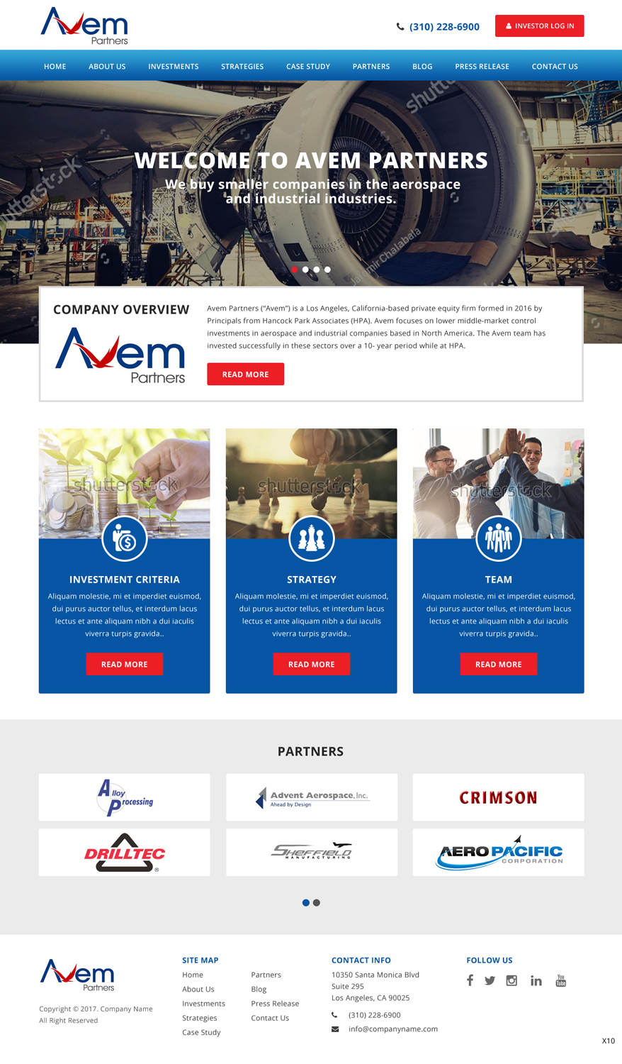 Web Design par pb pour Avem Partners | Design #16021782