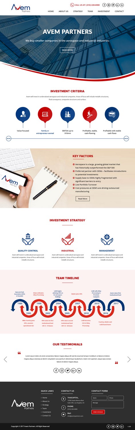 Web Design by pb for Avem Partners | Design #16021783