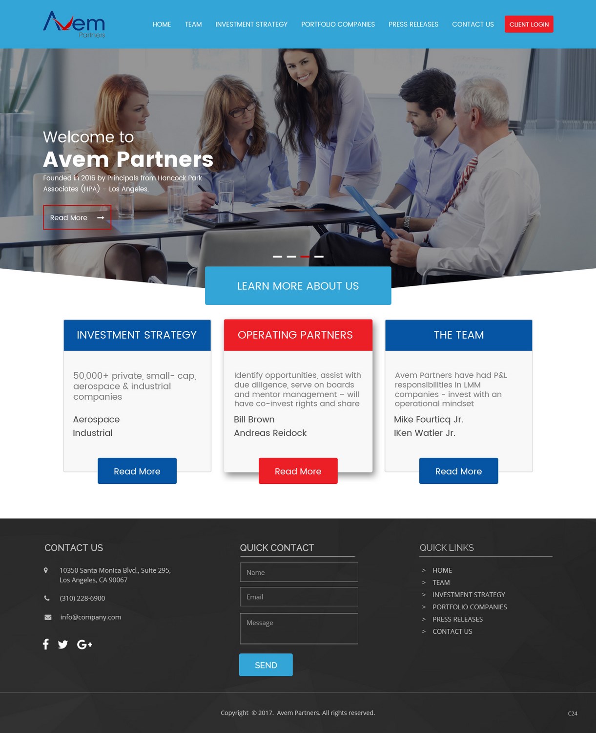 Diseño Web por pb para Avem Partners | Diseño #16021786