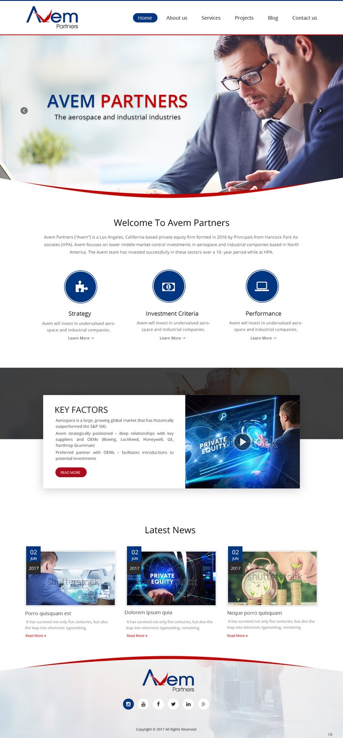 Web Design by pb for Avem Partners | Design #16021794