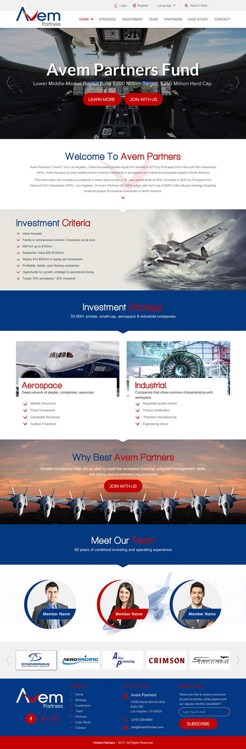 Diseño Web por rightway para Avem Partners | Diseño #16095187