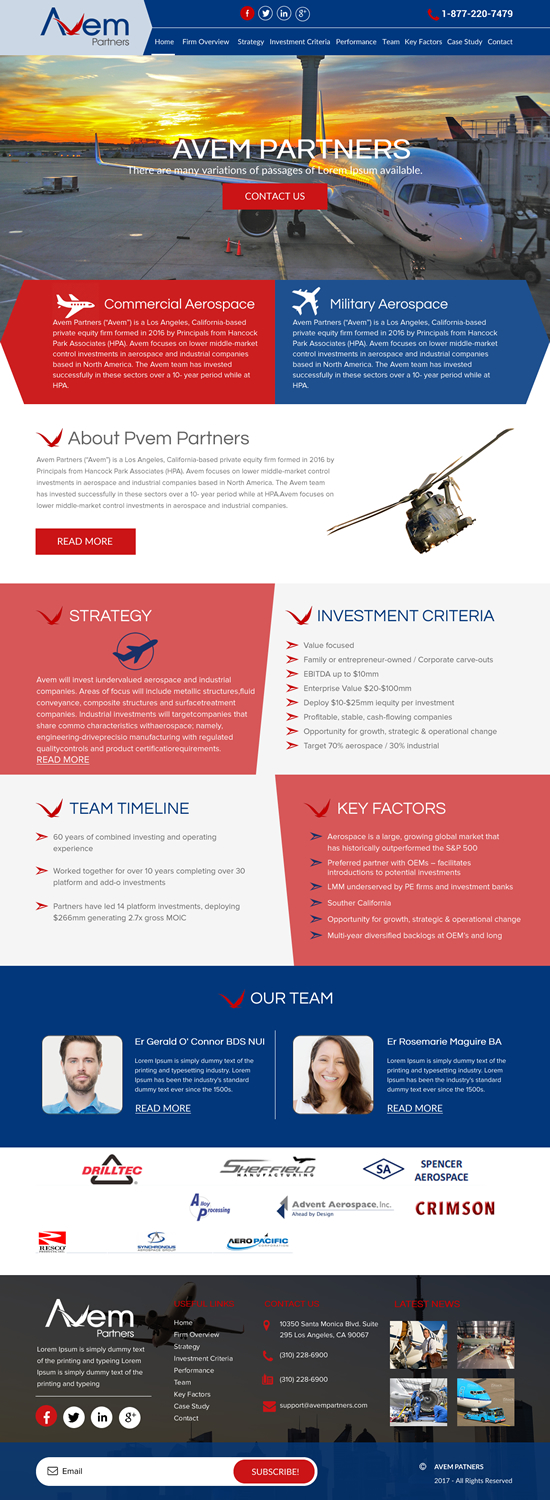 Web Design by rightway for Avem Partners | Design #16095270