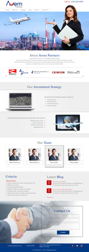 Web Design by rightway for Avem Partners | Design: #16095338