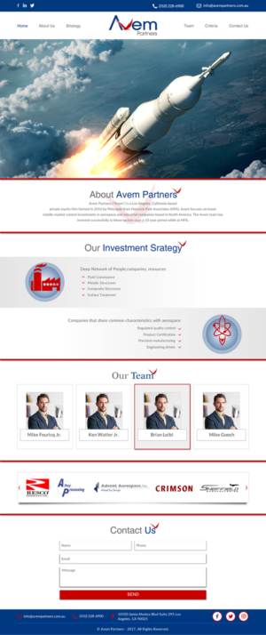 Web Design by rightway for Avem Partners | Design: #16095340