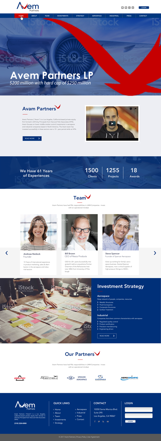 Web Design by chandrayaan.creative for Avem Partners | Design #16046113