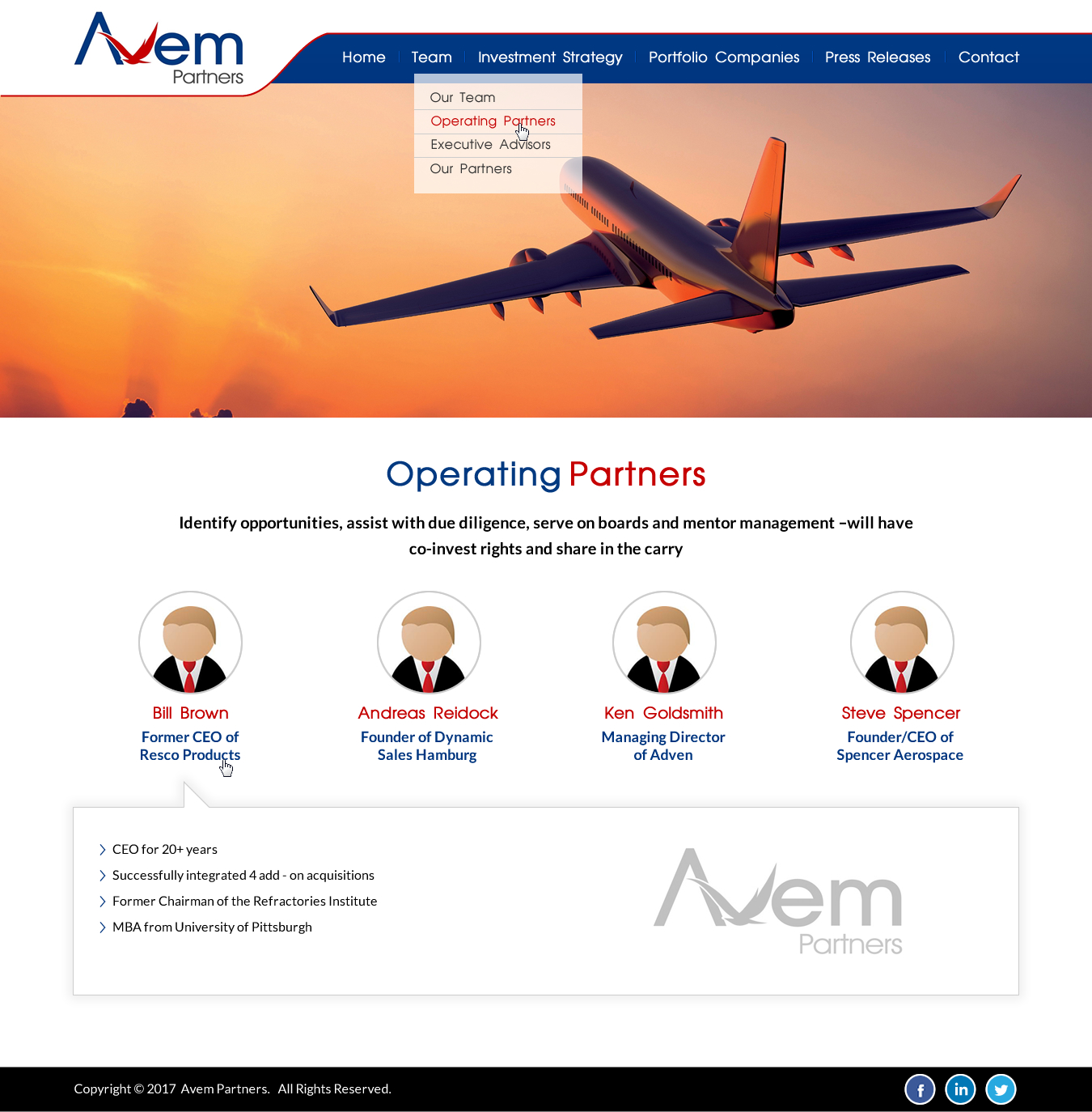 Web Design by Creative Design for Avem Partners | Design #16322284