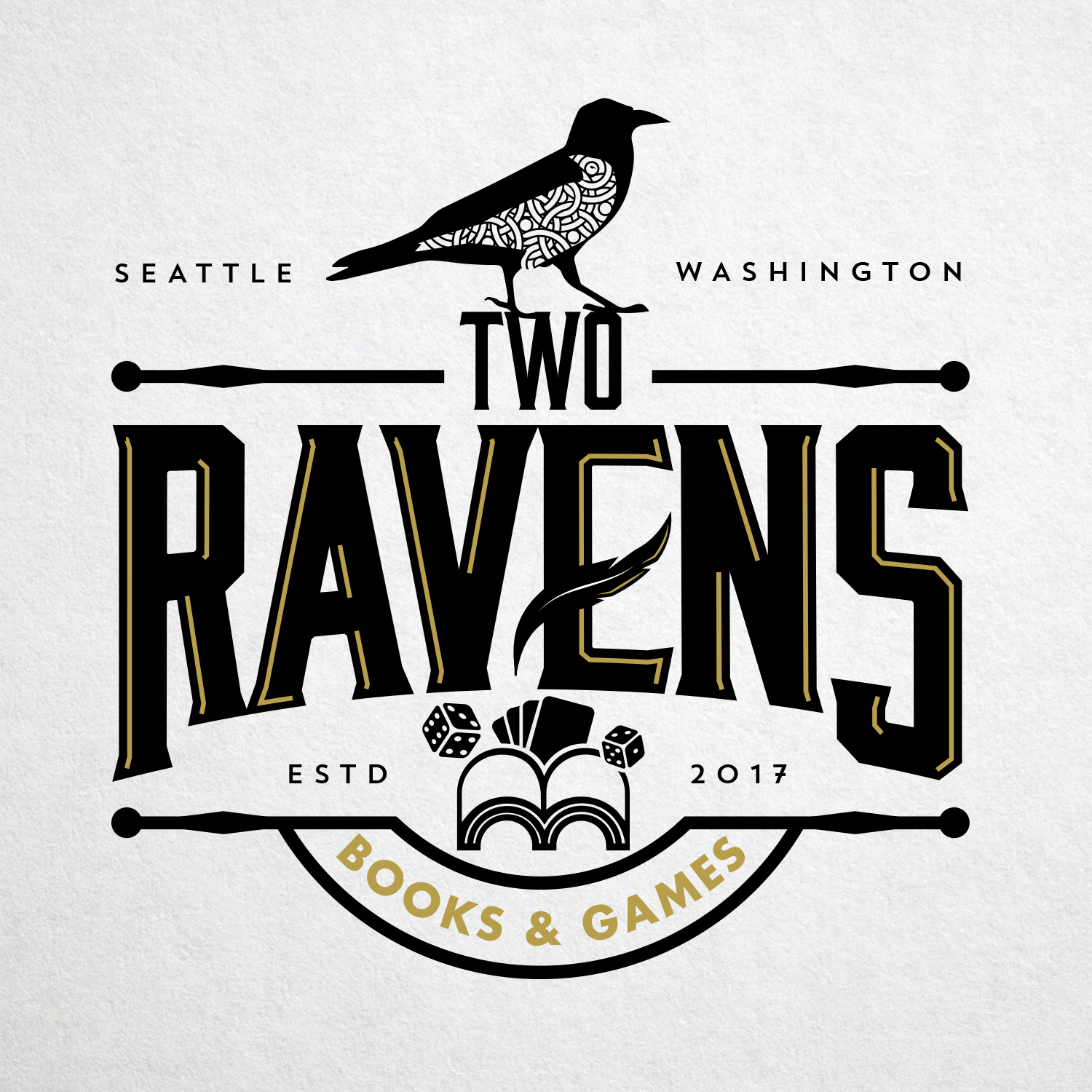 Logo Design by john garcia for Two Ravens Books and Games | Design #16041756