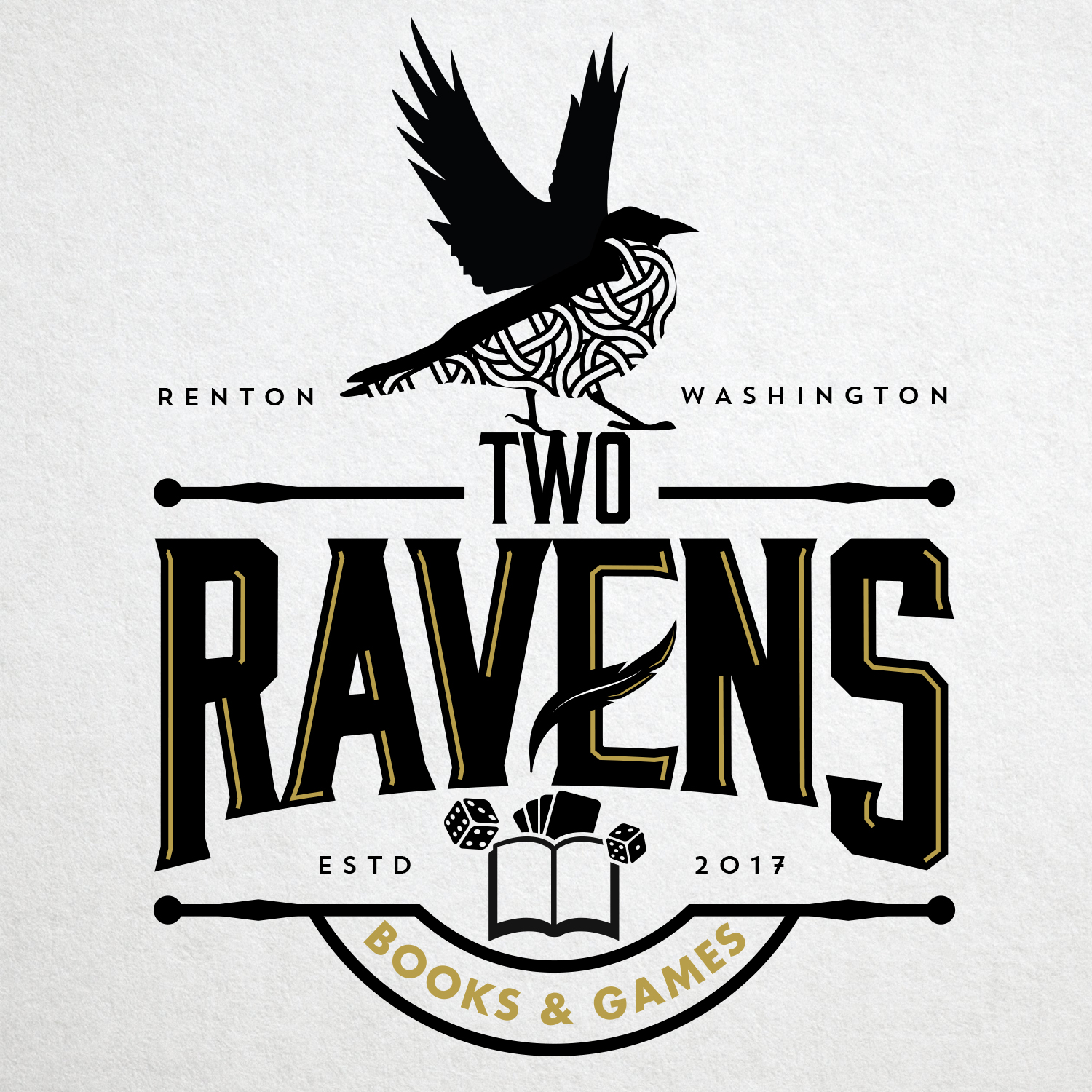 Logo Design by john garcia for Two Ravens Books and Games | Design #16089998