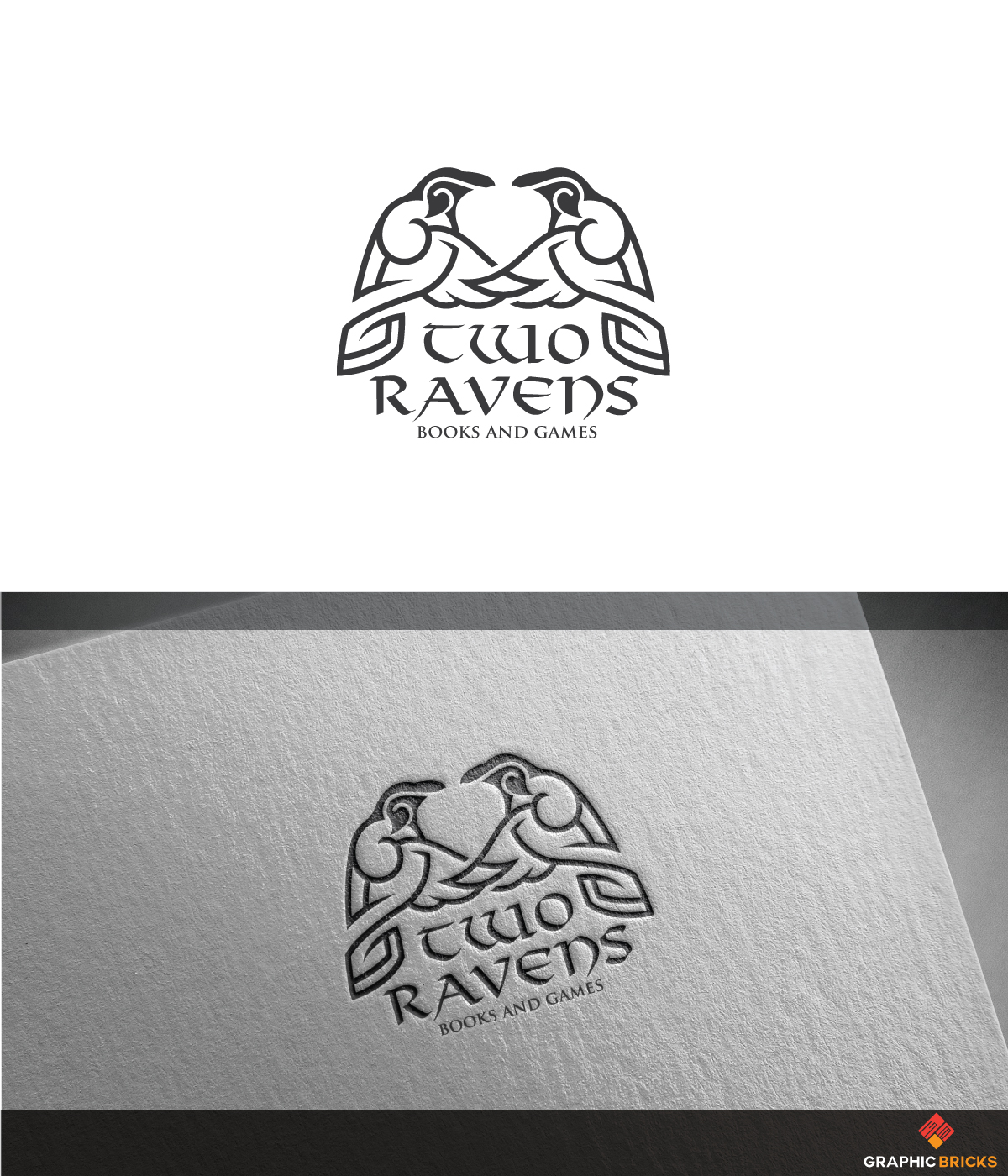 Diseño de Logo por Graphic Bricks para Two Ravens Books and Games | Diseño #16018214