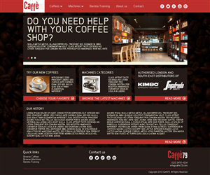 Diseño Web por HXeight para Caffe 79 Ltd | Diseño: #2678339