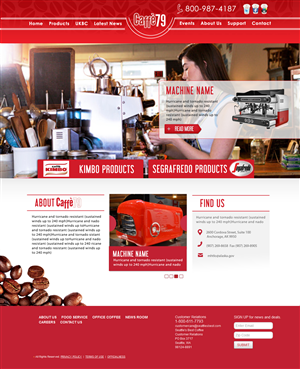 Diseño Web por adam designs para Caffe 79 Ltd | Diseño: #2657276