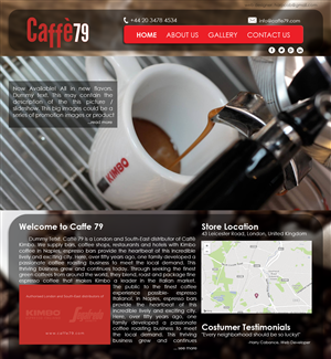 Diseño Web por harpcab para Caffe 79 Ltd | Diseño: #2649983
