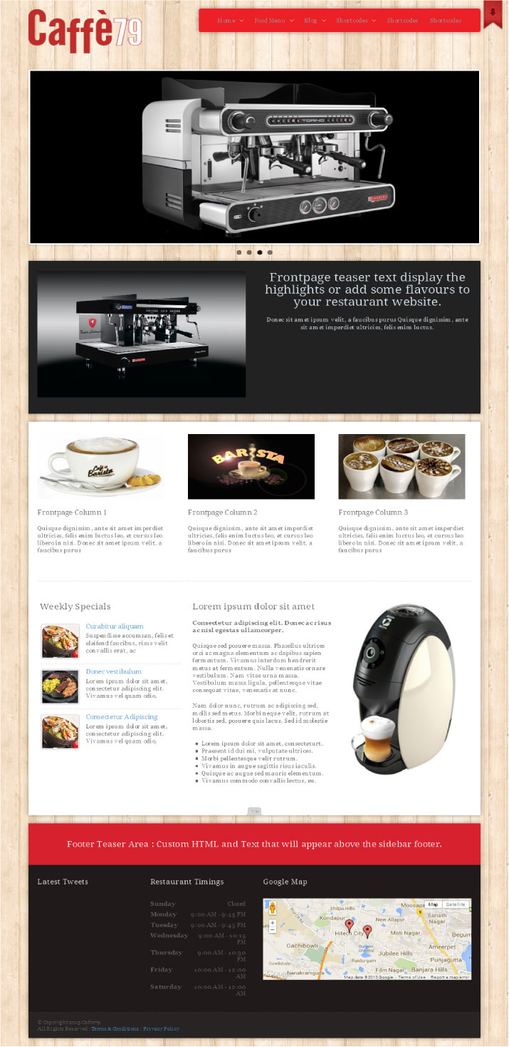 Web Design by Chaitanya S. for Caffe 79 Ltd | Design #2653272
