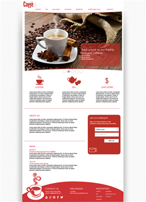Web Design by jkellis32 for Caffe 79 Ltd | Design #2674839
